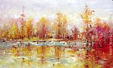 Reflections Canvas Paintings - Autumn Reflections